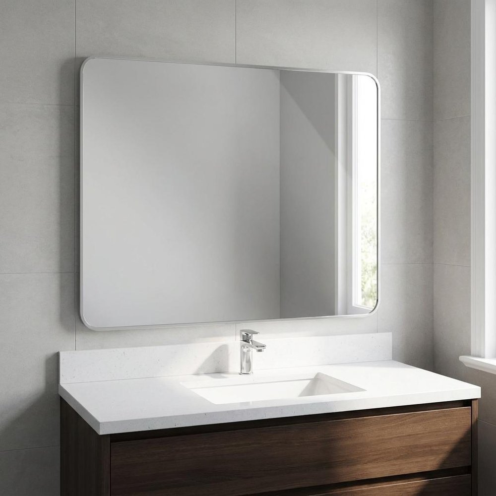 36" X 30" Silver Aluminum Framed Full Length Hanging Mirror