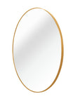 30" Gold Aluminum Round Framed Bathroom Vanity Mirror