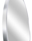 39" X 39" Silver Aluminum Round Framed Bathroom Vanity Mirror