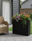 30" X 36" Black Metal Rectangular Pot Planter