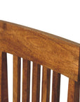 Set of Two 18" Brown Top Grain Leather And Solid Wood Side Chair