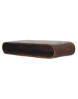 36" Chestnut Solid Wood Floating Wall Mount Console Table With Shelf