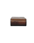 36" Chestnut Solid Wood Floating Wall Mount Console Table With Shelf