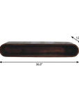 36" Chestnut Solid Wood Floating Wall Mount Console Table With Shelf