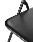 Three Piece Black Square Wood Dining Set with Two Chairs