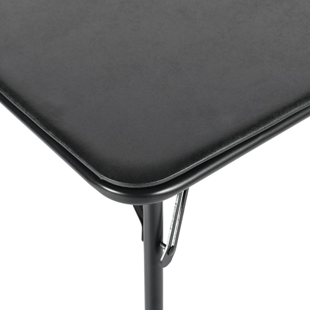 Three Piece Black Square Wood Dining Set with Two Chairs