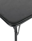 Three Piece Black Square Wood Dining Set with Two Chairs