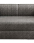 79" Blue Corduroy Convertible Futon Sleeper Sofa With Toss Pillows