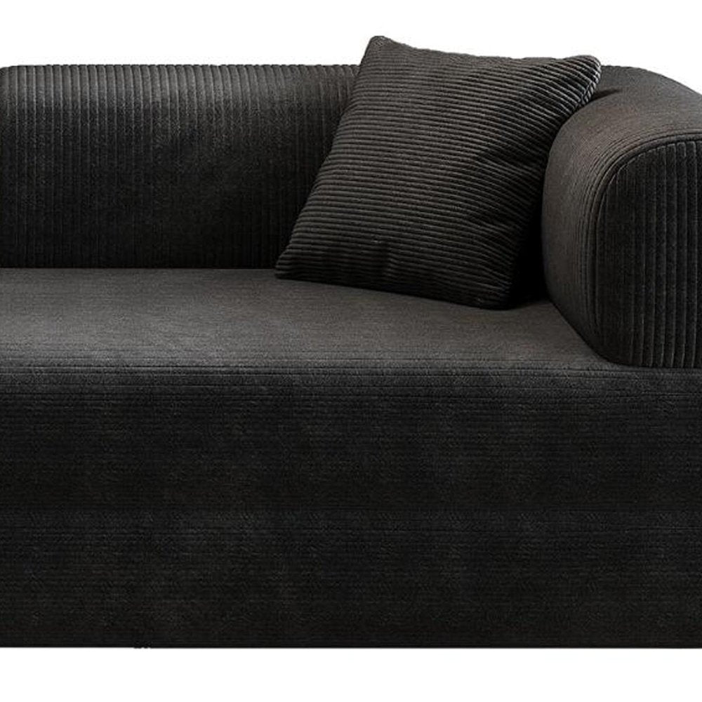 79" Camel Corduroy Convertible Futon Sleeper Sofa With Toss Pillows