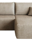 Camel Corduroy Modular L Shaped Sofa and Chaise Sectional