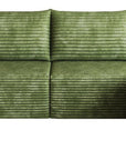 Green Corduroy Modular L Shaped Sofa and Chaise Sectional