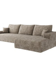Camel Corduroy Modular L Shaped Sofa and Chaise Sectional