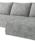 Gray Corduroy Modular L Shaped Sofa and Chaise Sectional