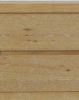 25" Oak Wood Two Drawer Nightstand