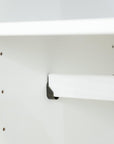 72" White Solid Wood Four Door Three Drawer Combo Dresser
