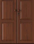72" Coffee Solid Wood Two Door Single Drawer Combo Dresser