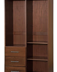 72" Coffee Solid Wood Two Door Three Drawer Combo Dresser