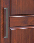 72" Coffee Solid Wood Three Door Three Drawer Combo Dresser