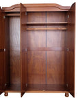 74" White Solid Wood Three Door Combo Dresser