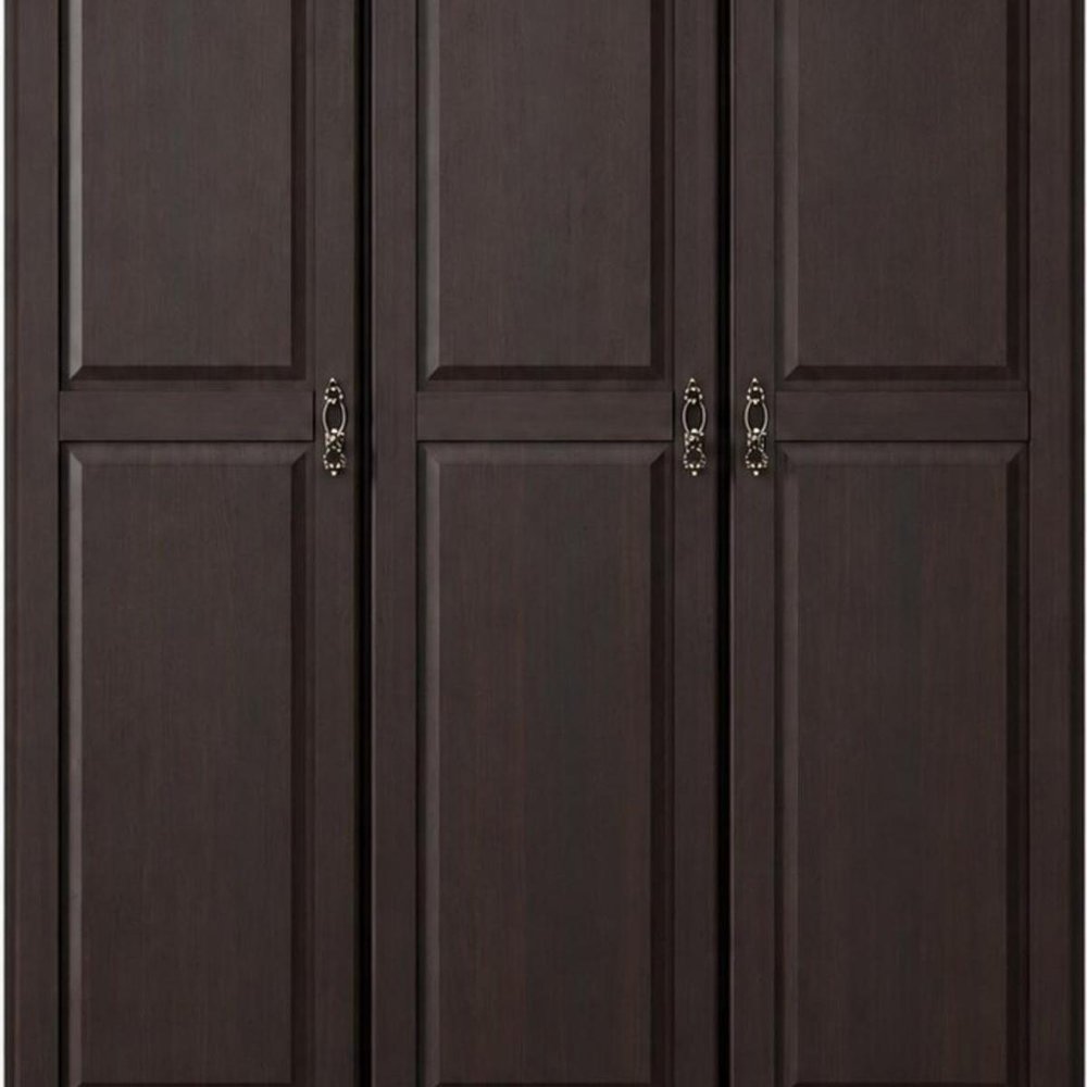 74" Espresso Solid Wood Three Door Combo Dresser