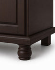 74" Espresso Solid Wood Three Door Combo Dresser