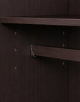 72" Dark Brown Solid Wood Three Door Combo Dresser