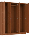 72" Coffee Solid Wood Four Door Combo Dresser