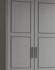 72" Gray Solid Wood Two Door Combo Dresser