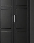 72" White Solid Wood Two Door Combo Dresser