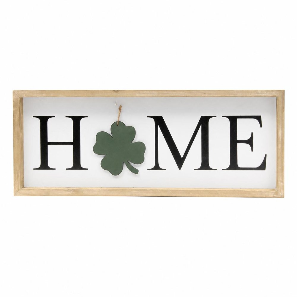 9" X 23" Black Natural And White Celebration Home Wood Wall Decor