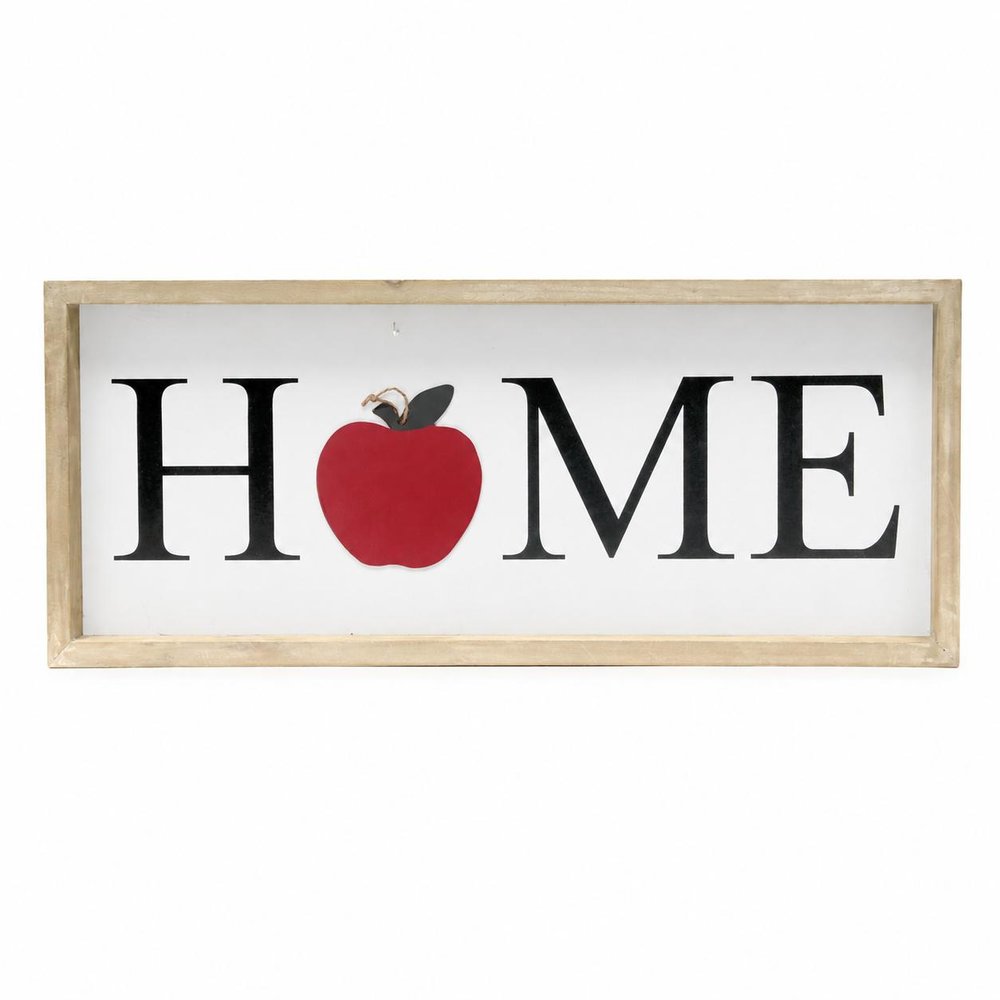 9" X 23" Black Natural And White Celebration Home Wood Wall Decor