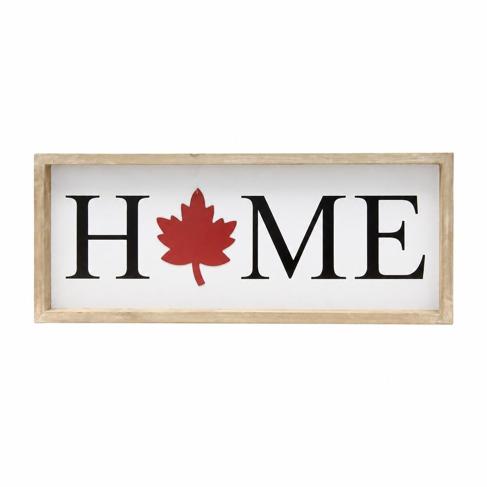 9" X 23" Black Natural And White Celebration Home Wood Wall Decor