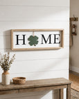 9" X 23" Black Natural And White Celebration Home Wood Wall Decor