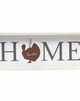 9" X 23" Black Natural And White Celebration Home Wood Wall Decor