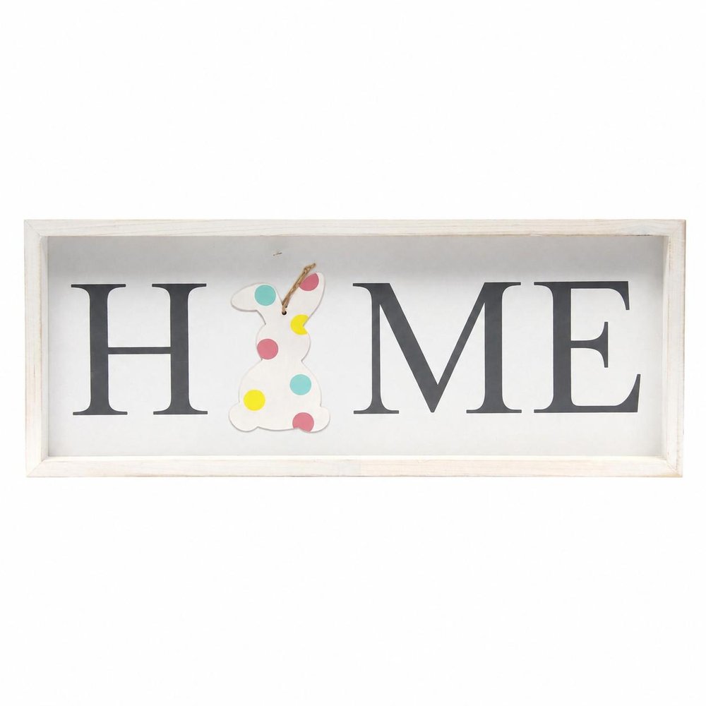9" X 23" Black Natural And White Celebration Home Wood Wall Decor