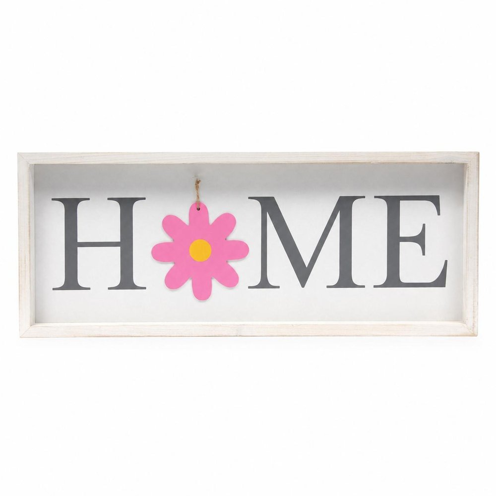 9" X 23" Black Natural And White Celebration Home Wood Wall Decor