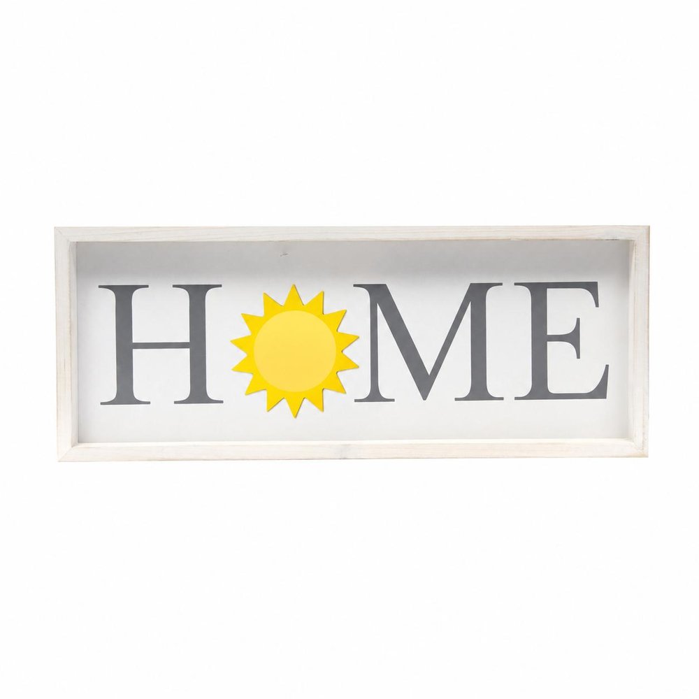 9" X 23" Black Natural And White Celebration Home Wood Wall Decor