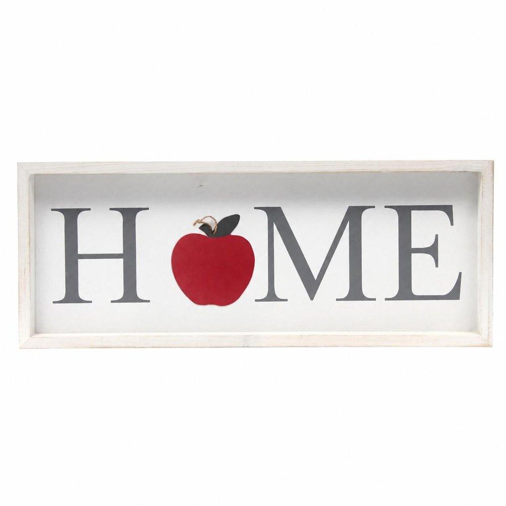 9" X 23" Black Natural And White Celebration Home Wood Wall Decor