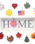 9" X 23" Black Natural And White Celebration Home Wood Wall Decor