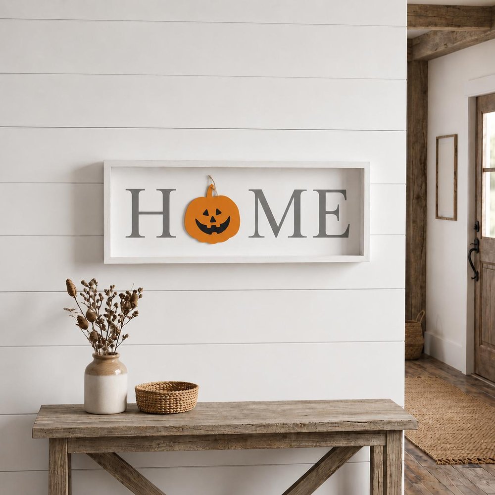 9" X 23" Black Natural And White Celebration Home Wood Wall Decor