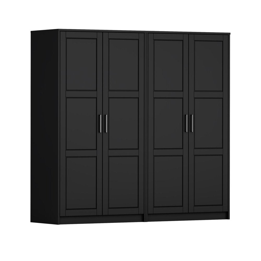 72" Gray Solid Wood Four Door Combo Dresser