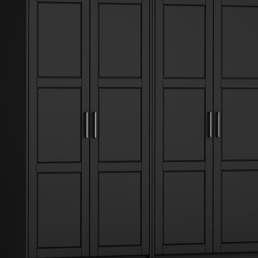 72" Gray Solid Wood Four Door Combo Dresser