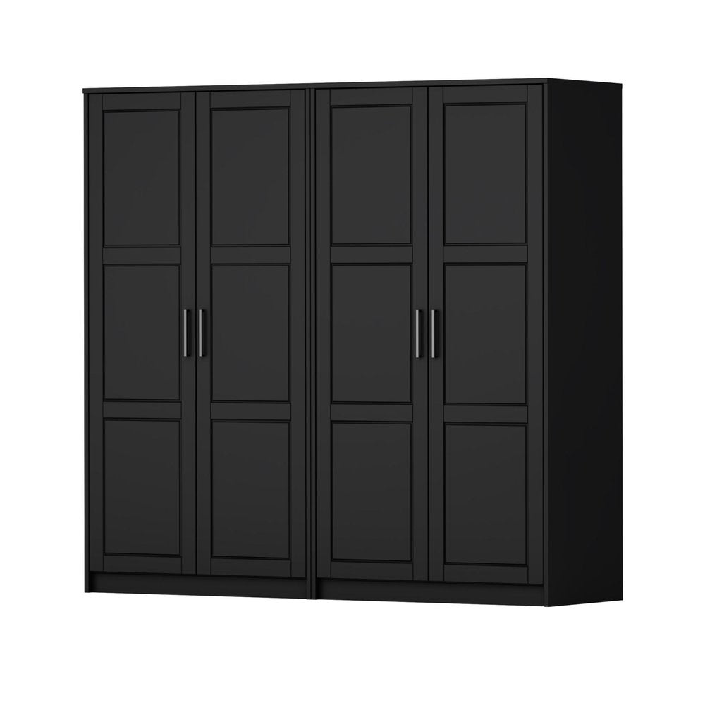 72" Gray Solid Wood Four Door Combo Dresser