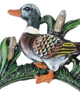 8" Black Green And Brown Iron Duck Garden Hose Hanger