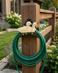8" Black And Yellow Iron Ducklings Garden Hose Hanger