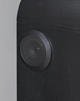 27" White And Black Wood Lighted Nightstand with USB Port and Integrated Tech