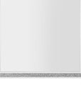 36" X 38" White And Silver Wood Freestanding Framed Dresser Mirror