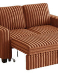 58" Brown And Black Faux Leather Loveseat