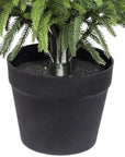 Set of Two 60" Green Artificial Pine Tree In Round Black Pot