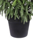 48" Green Artificial Pine Tree In Round Black Pot